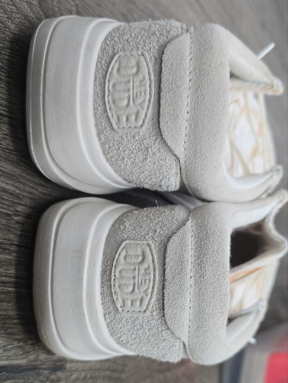 Hey Dude Women's White & Tan Hair On Hide Slip-Ons - Picture 2 of 4